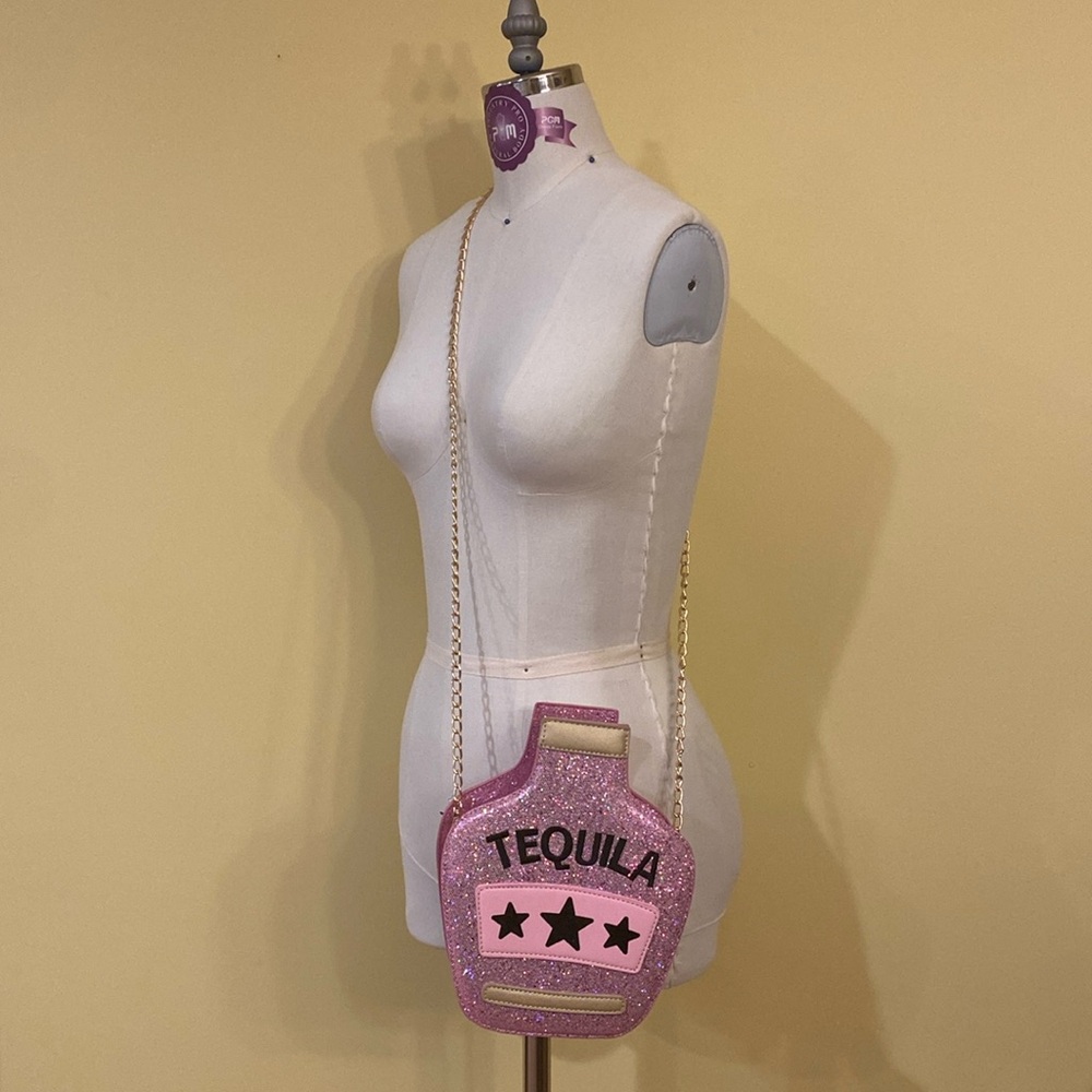 Pink Sequins Tequila Purse